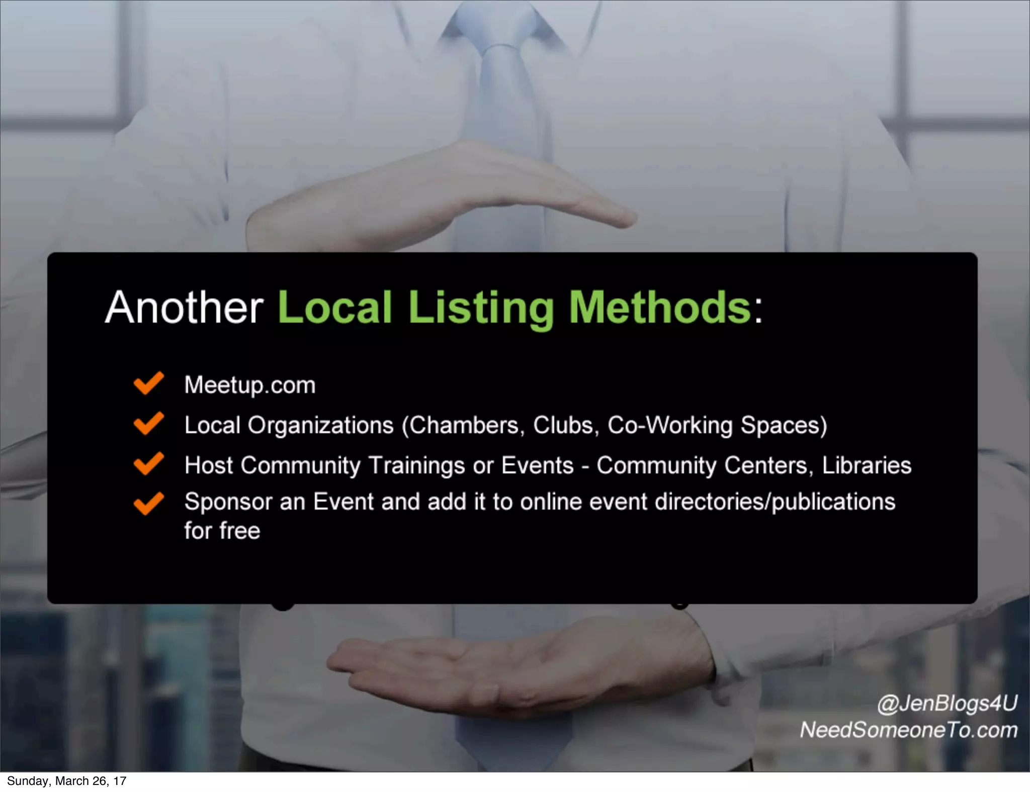 Sunday, March 26, 17
 