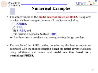 WCSMO-ModelSelection-2013 | PPTX