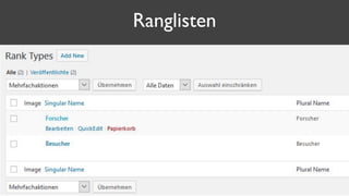 Ranglisten
 