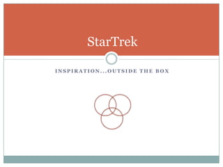 StarTrek

INSPIRATION...OUTSIDE THE BOX
 