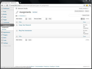 @randyhoyt                                     #wcto




Aptana, library uploaded, code for metaboxes
 