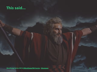 This said...
WordCamp Torino 2016 @WordCampTRN #wctrn - @lucatume 8
 