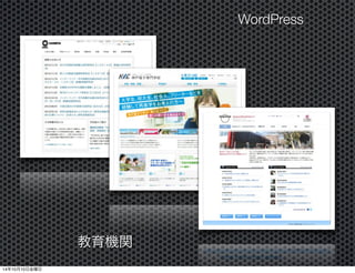 大規模メディア 
WordPress 
14年10月11日土曜日 
 