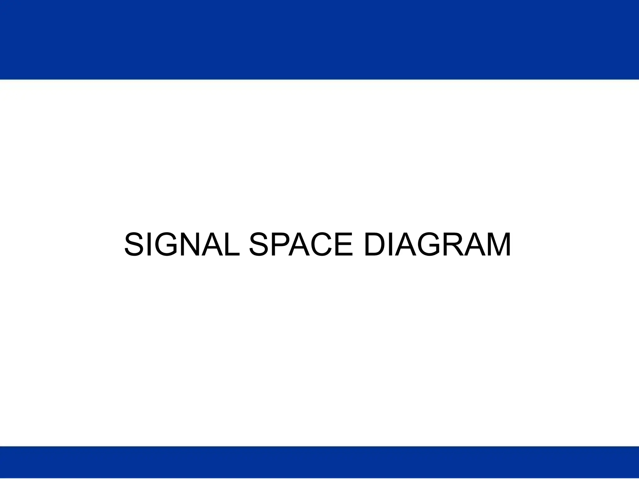 SIGNAL SPACE DIAGRAM
 