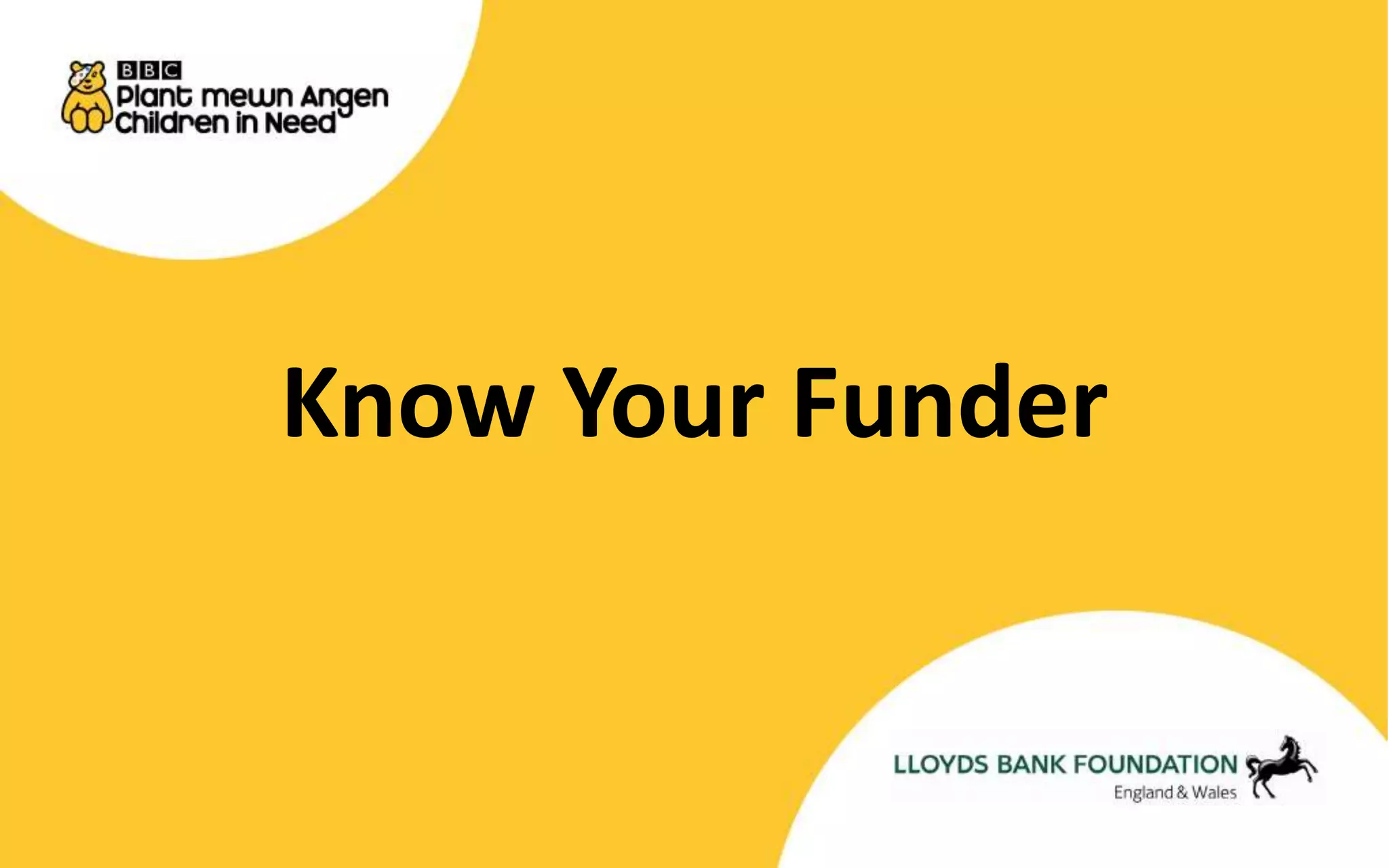 Know Your Funder 
 