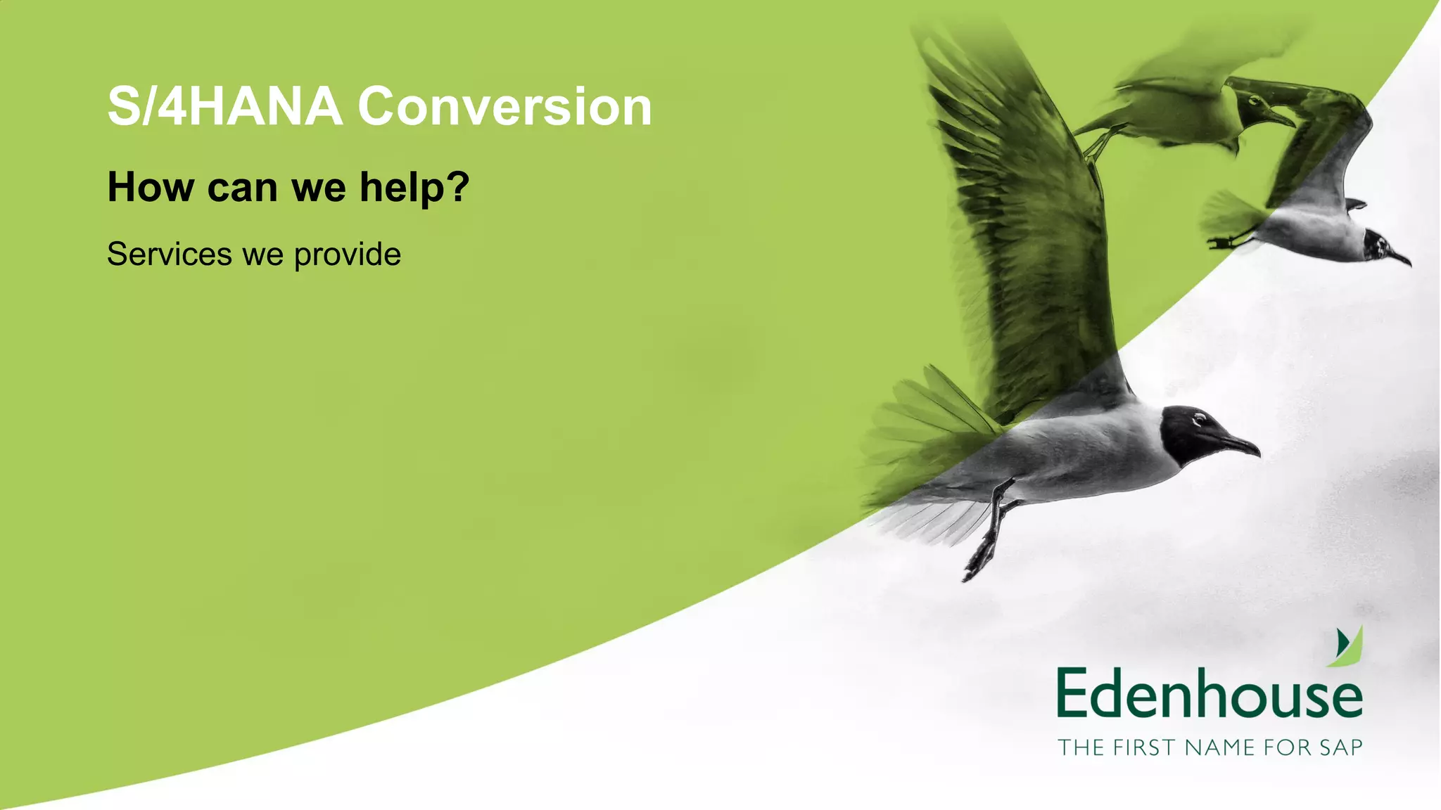 S/4HANA Conversion
Services we provide
How can we help?
 