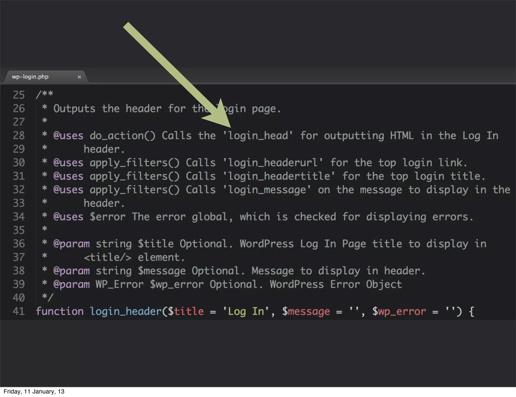 Friday, 11 January, 13
 