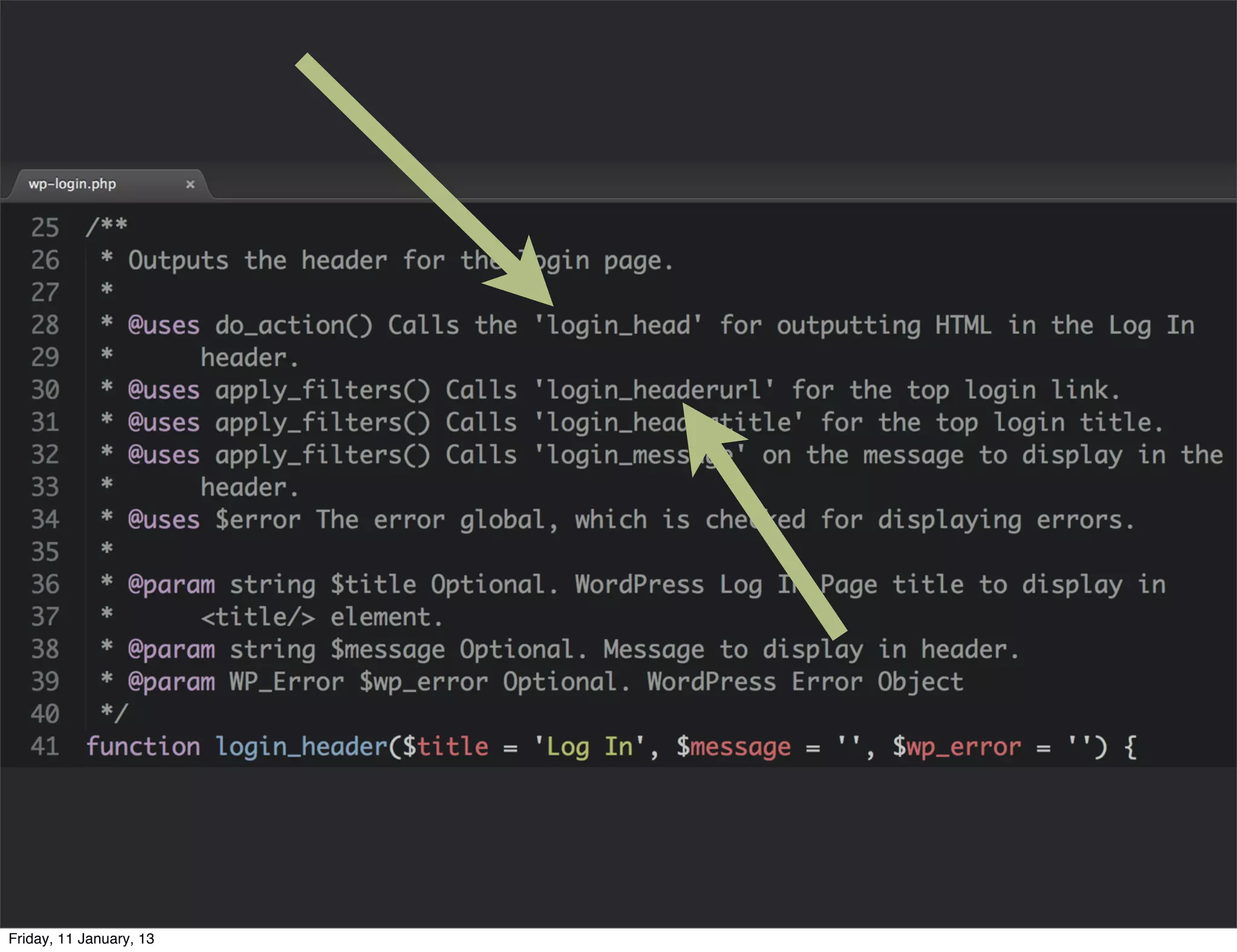 Friday, 11 January, 13
 