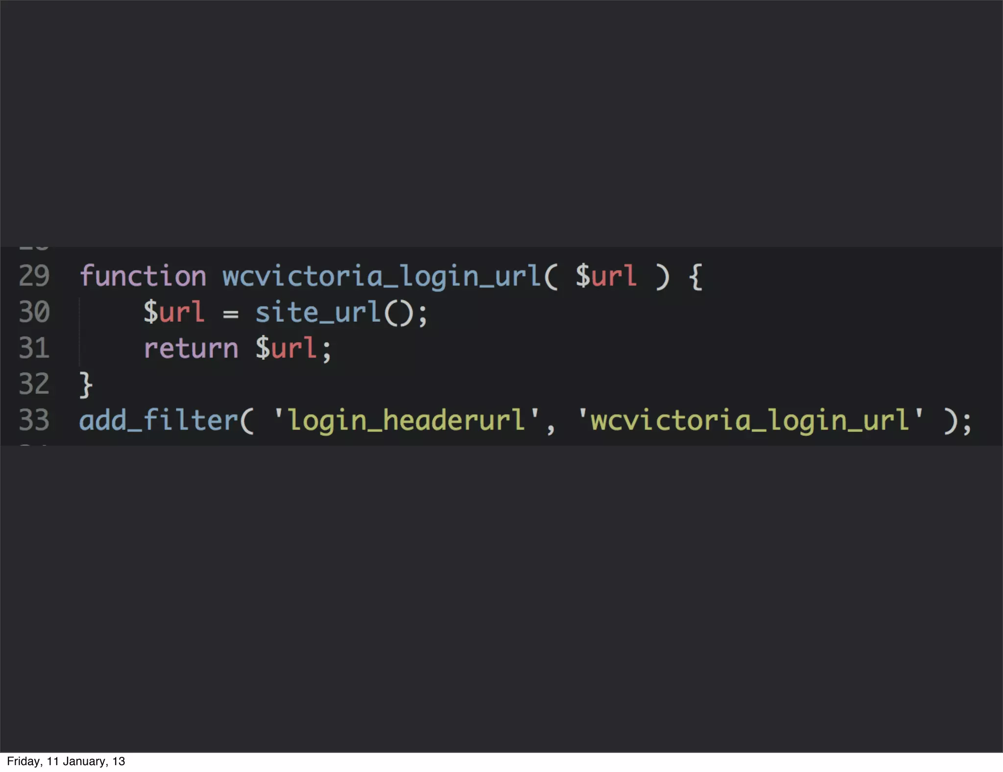 Friday, 11 January, 13
 