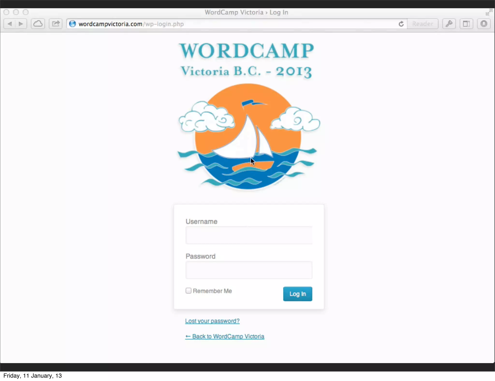 Friday, 11 January, 13
 