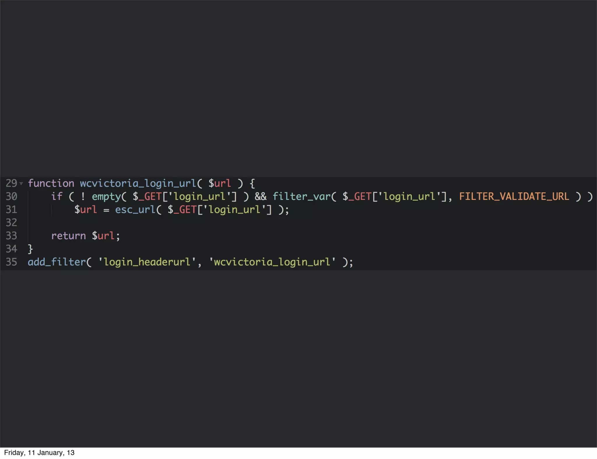 Friday, 11 January, 13
 