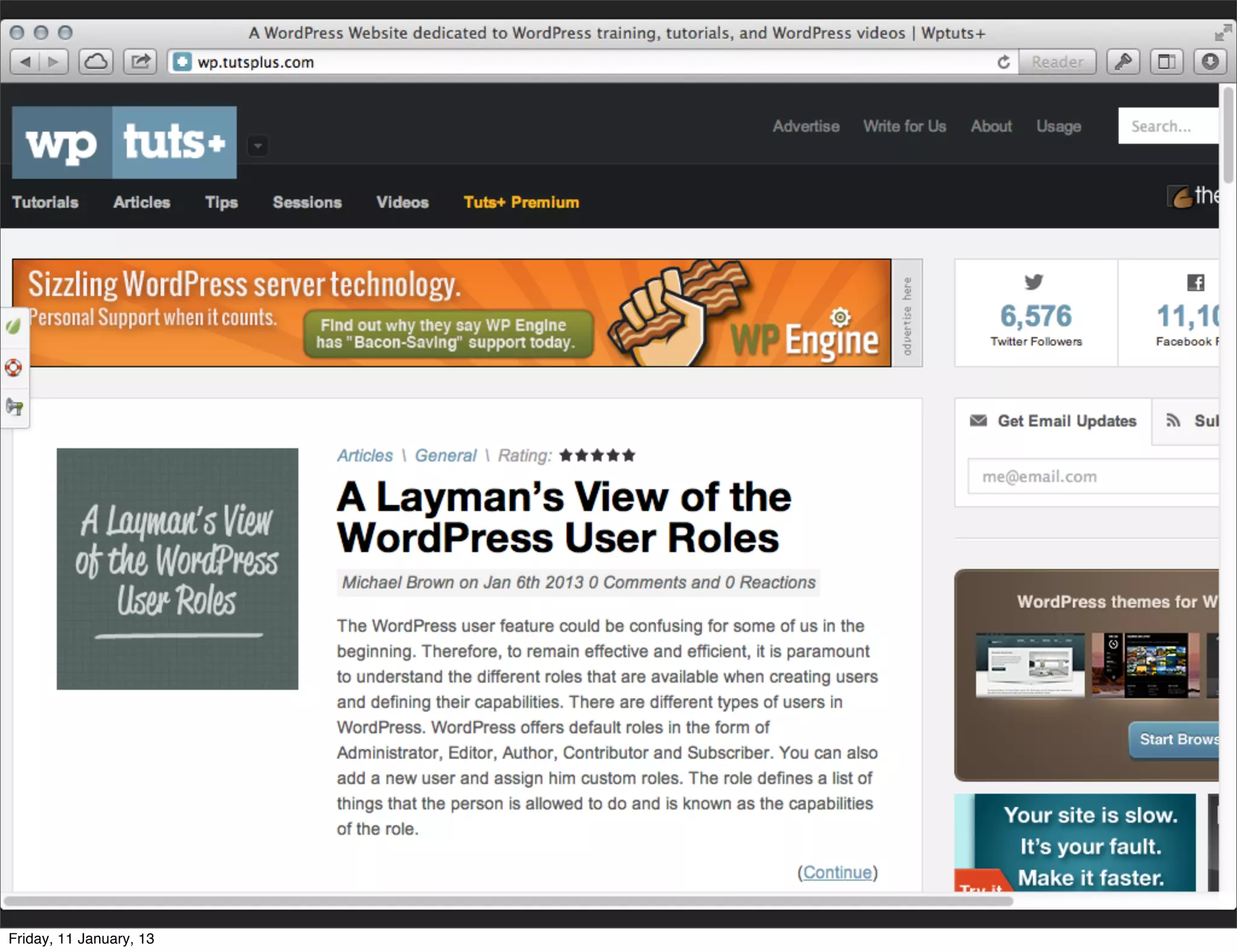 Friday, 11 January, 13
 