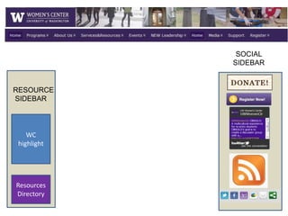 SOCIAL
             SIDEBAR


RESOURCE
SIDEBAR




    WC
 highlight




Resources
Directory
 
