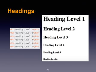 Headings
45
 