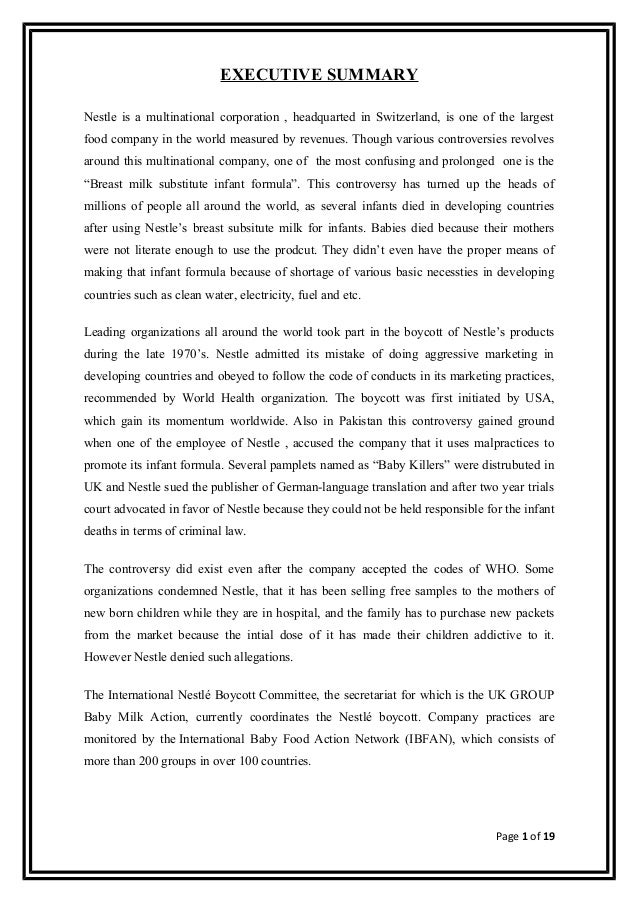 Nestlé management issues picture