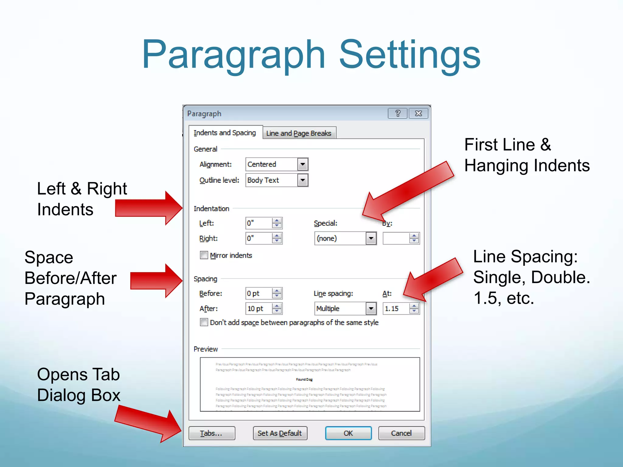 CSC102 Word Paragraph Formatting | PPT