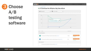 #INBOUND14 
3 
Choose A/B testing software  