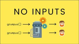 NO INPUTS
grumpus()
grumpus()
 