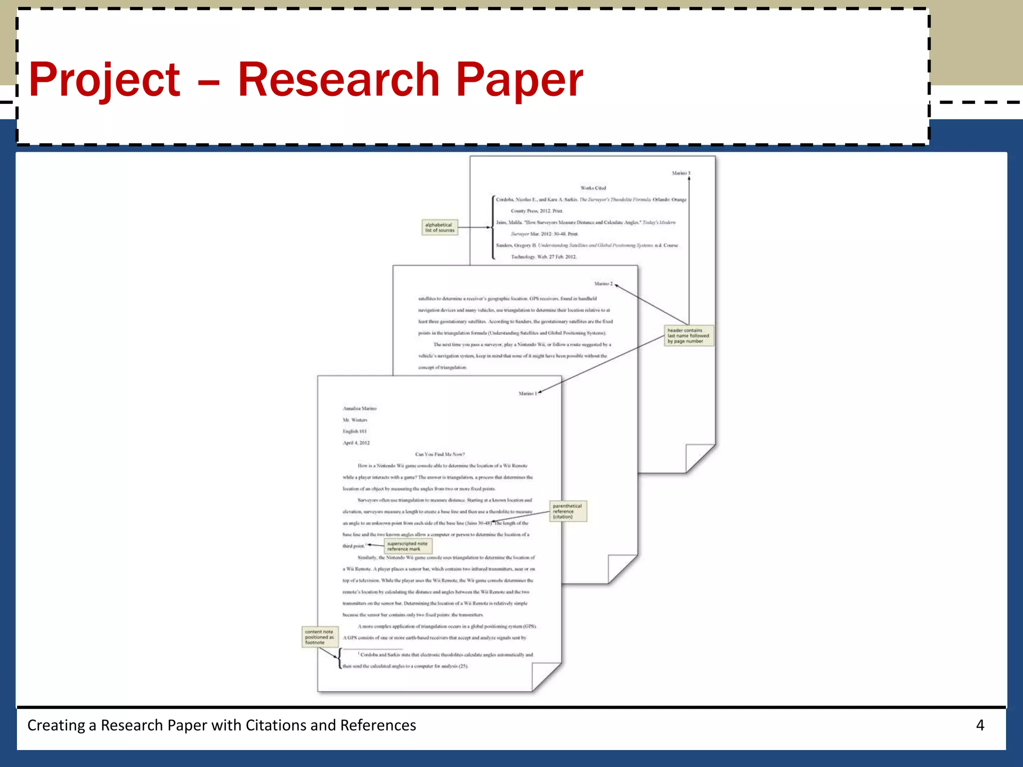Project – Research Paper




Creating a Research Paper with Citations and References   4
 