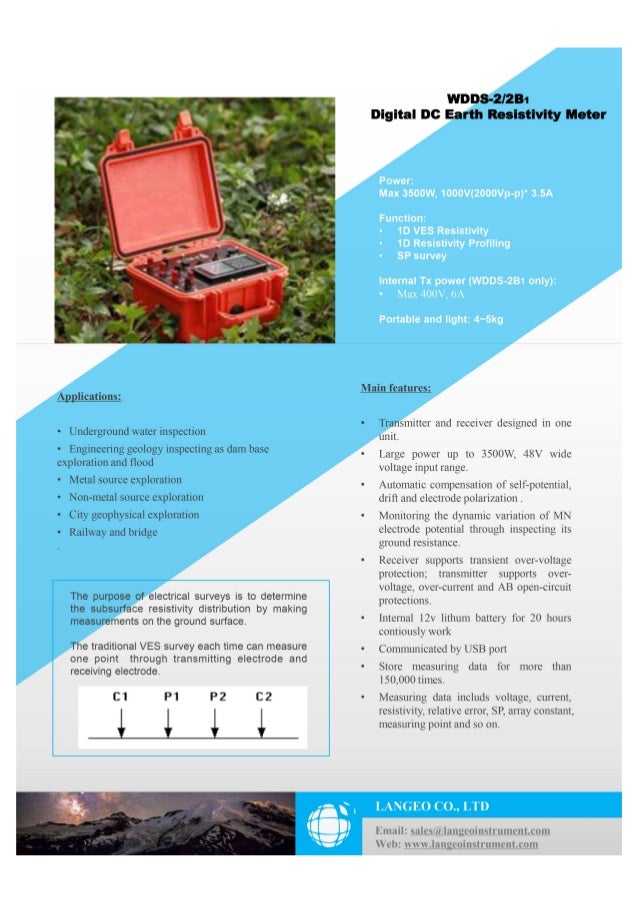 Langeo Wdds Series Dc Earth Resistivity Sounding Meter