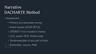 Dchart Narrative Example EMS Documentation | PPTX