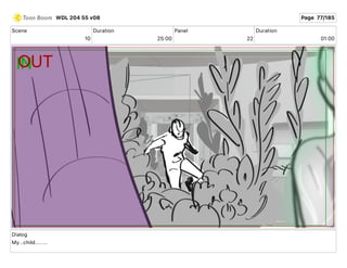 Scene
10
Duration
25 00
Panel
22
Duration
01 00
Dialog
My...child........
WDL 204 55 v08 Page 77/185
 