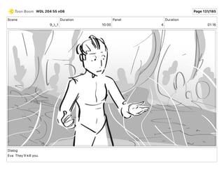 Scene
9_I_1
Duration
10 00
Panel
4
Duration
01 16
Dialog
Eva: They'll kill you.
WDL 204 55 v08 Page 131/185
 