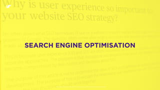 SEOCO-EFFICIENTSALES
E.g. Rank on the ﬁrst
page for top 10 key
phrases and top 5 SERPS
for long tail keywords
Get 15 major institutions
signed up as clients per
quarter (with an 80%
yearly retention rate)
Get 50% of our users to
recommend at least 5
users each within their
ﬁrst month of joining
SET KPIS AND OBJECTIVES
Website performance
Homepage to load in
under 4 seconds with all
other pages loading in
under 3 seconds
PERFORMANCE
 