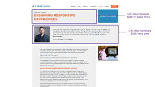 21
EXPAND YOUR SEO TACTICS 
WITH ONGOING RESEARCH
Search engine optimisation
Top inﬂuencers and brand ambassadors
Social conversations
Competitor content and links
Trends around your industry
Internal search insights
Social media shares
 