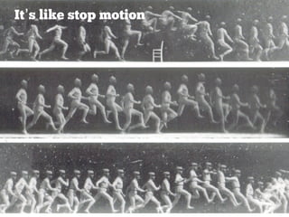 It’s like stop motion
 