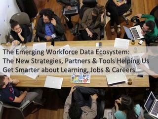 1
1
A Project of the US Department of Labor
The Emerging Workforce Data Ecosystem:
The New Strategies, Partners & Tools Helping Us
Get Smarter about Learning, Jobs & Careers
 