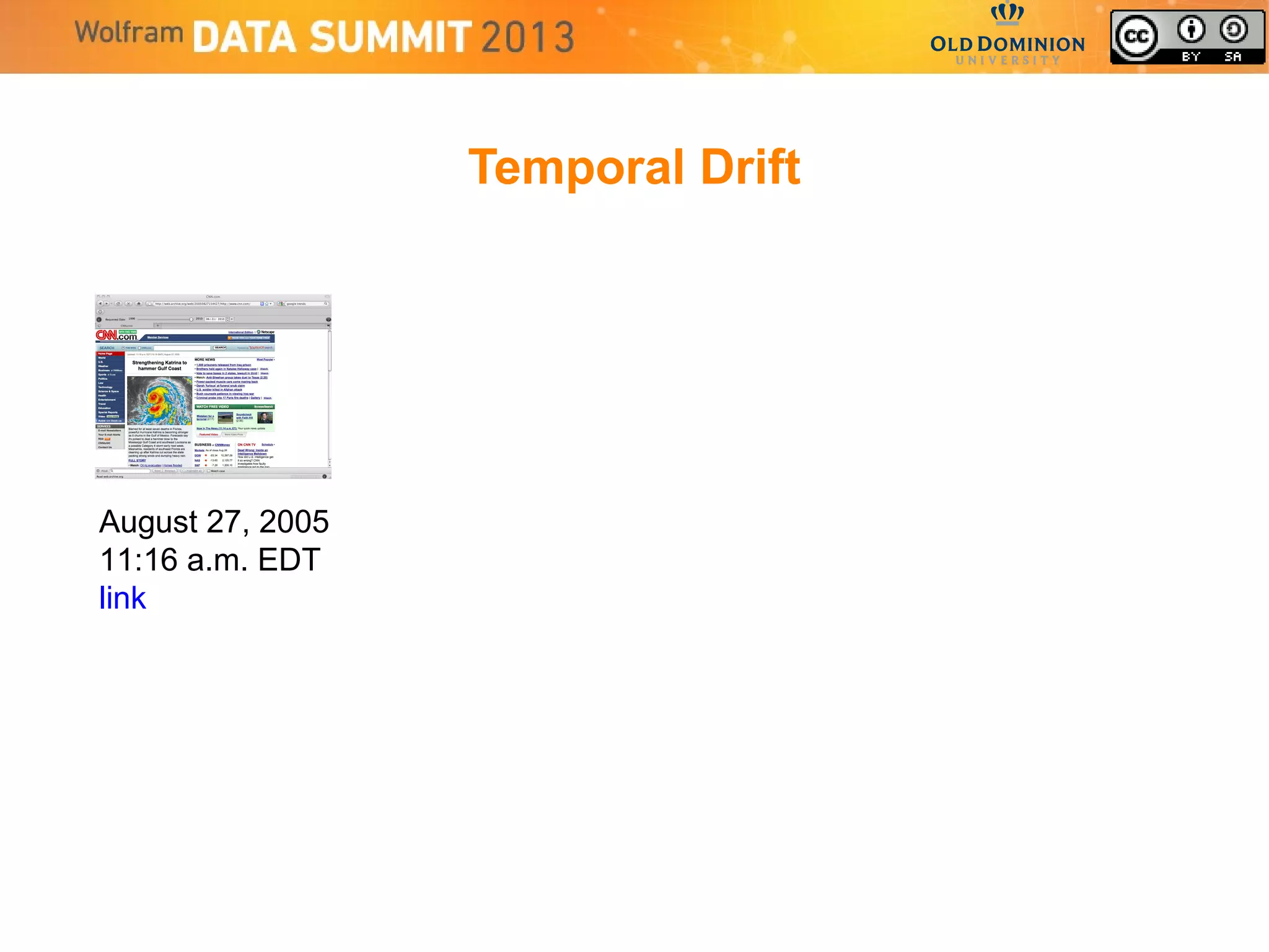 Temporal Drift
August 27, 2005
11:16 a.m. EDT
link
 