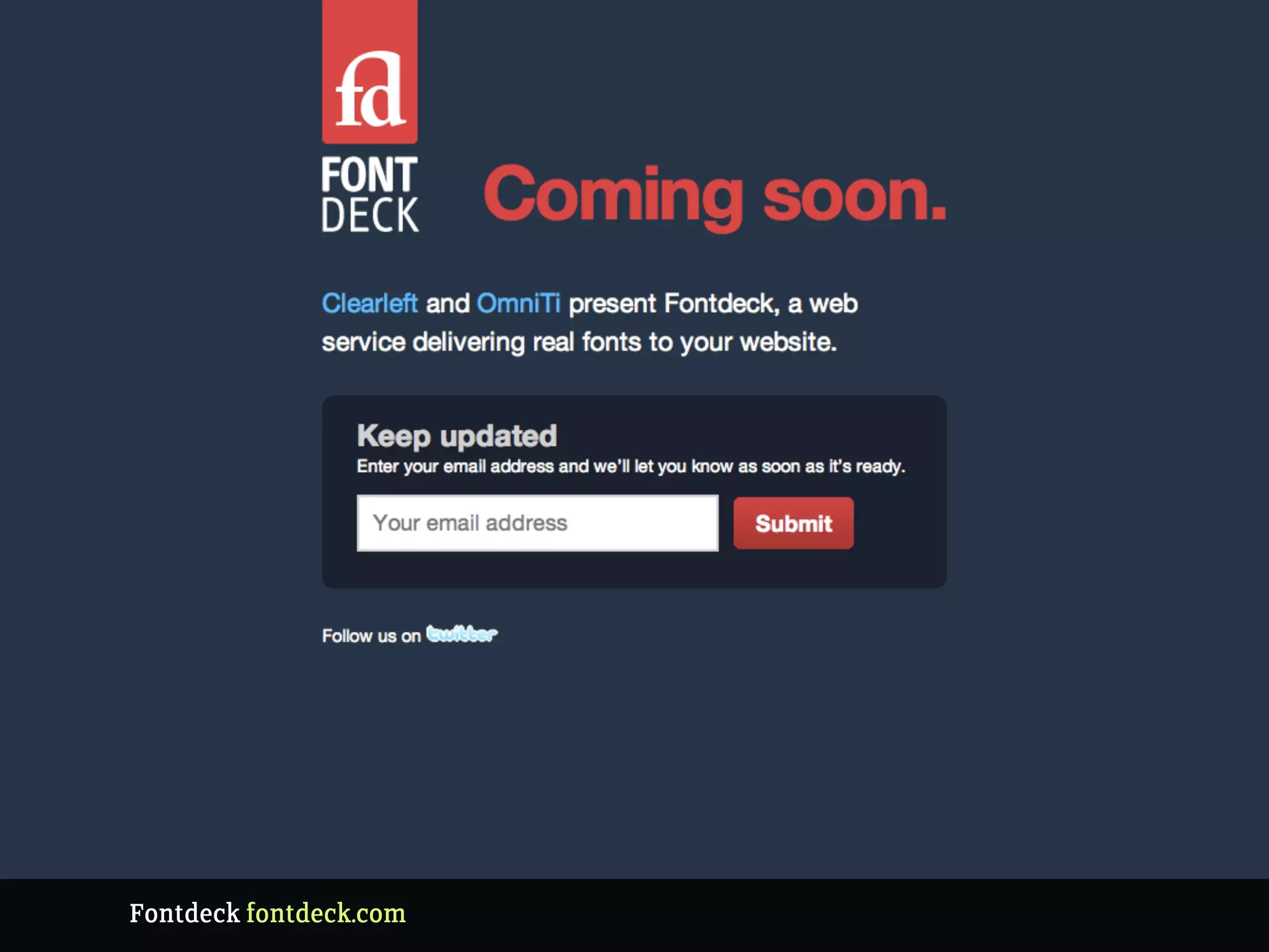 Fontdeck fontdeck.com
 