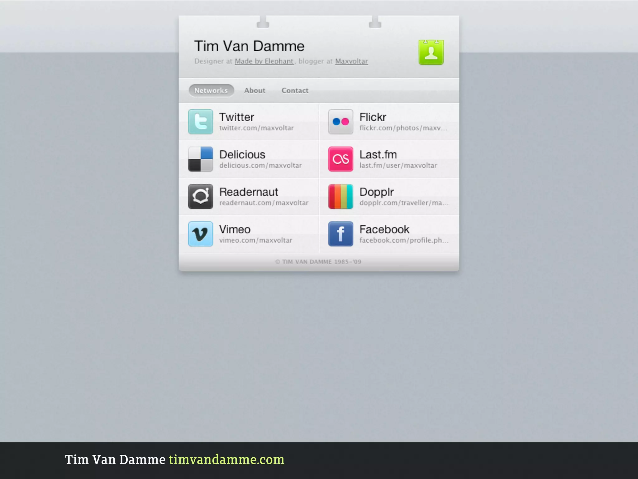 Tim Van Damme timvandamme.com
 