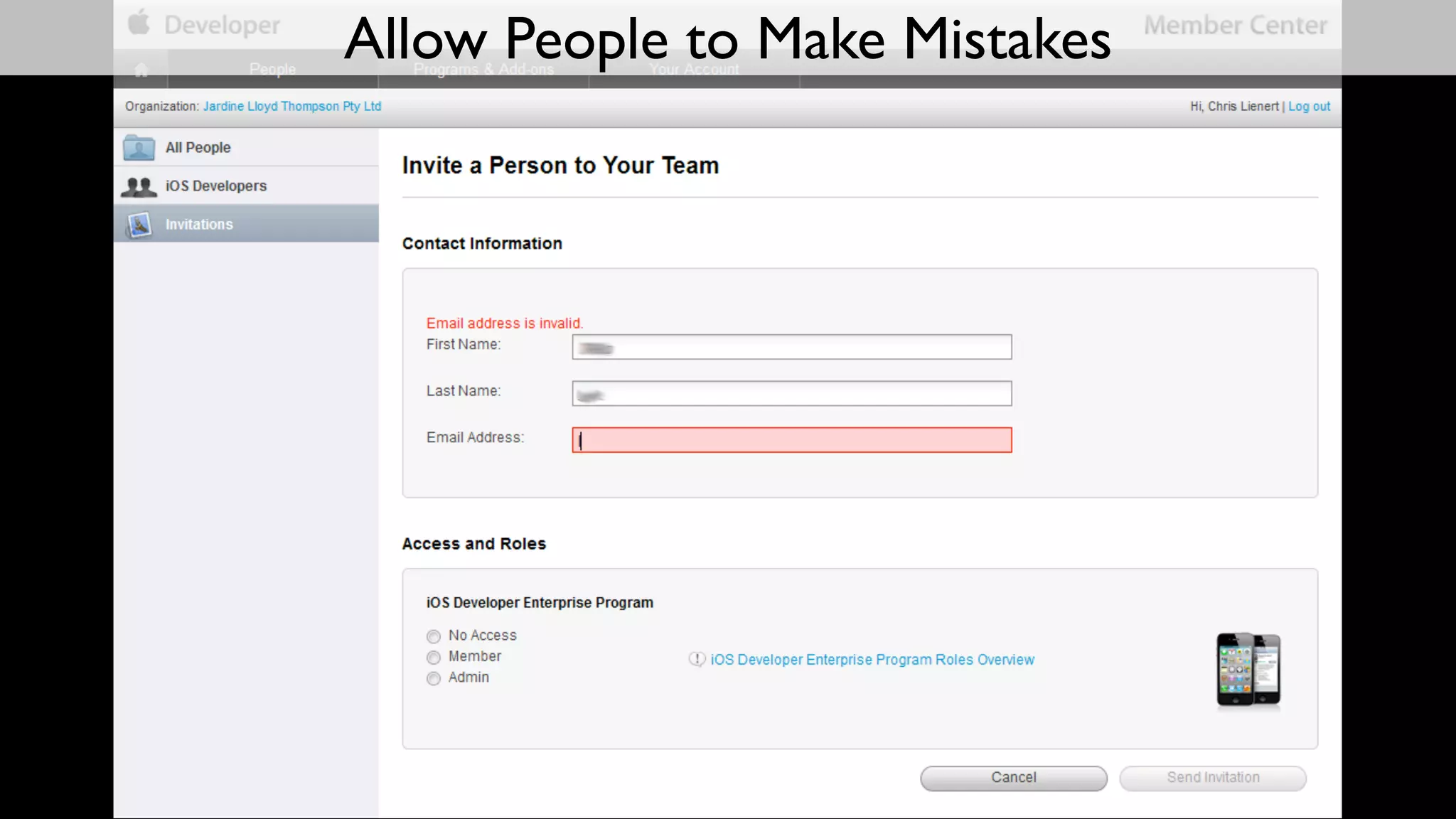 Allow People to Make Mistakes
 