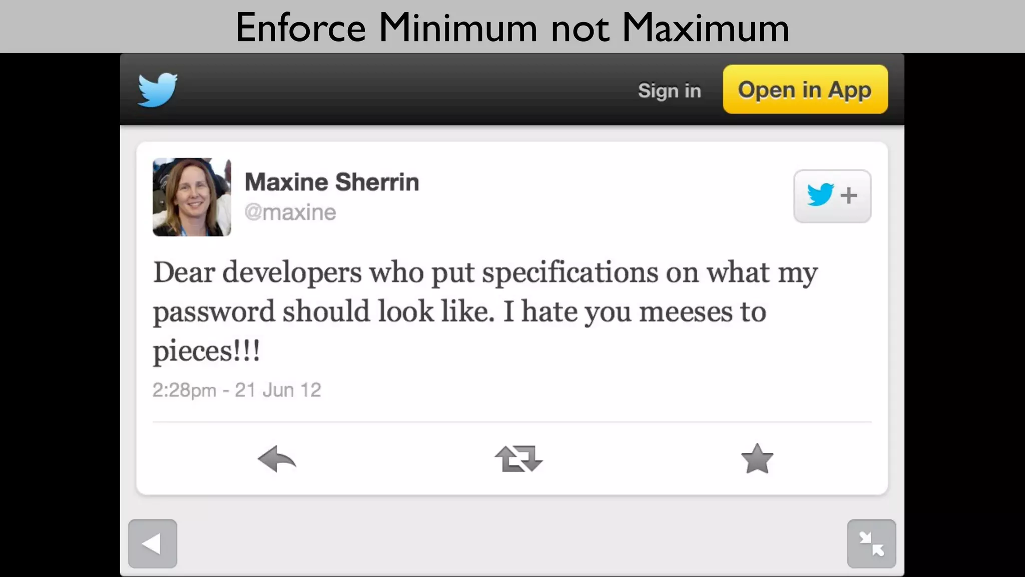 Enforce Minimum not Maximum
 