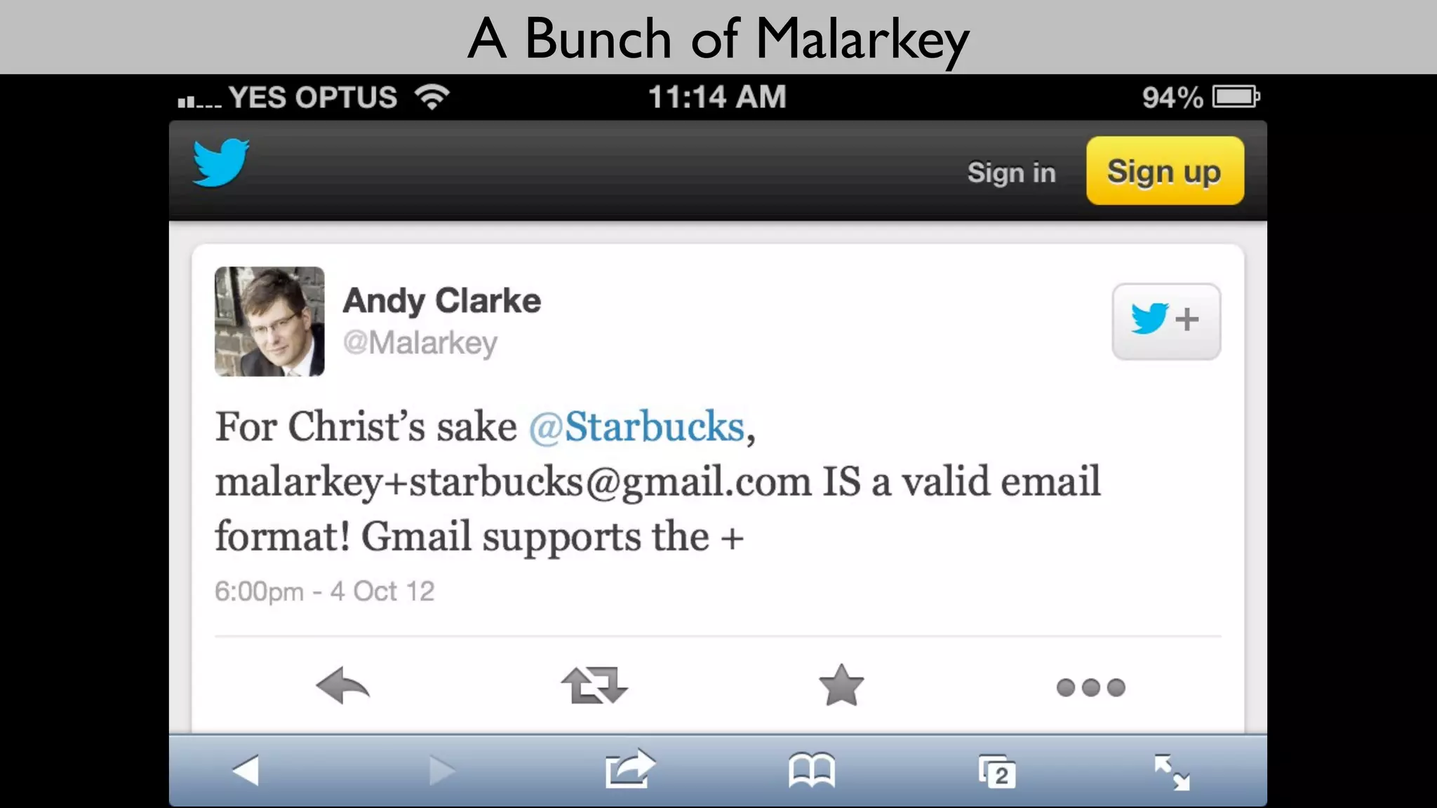A Bunch of Malarkey
 