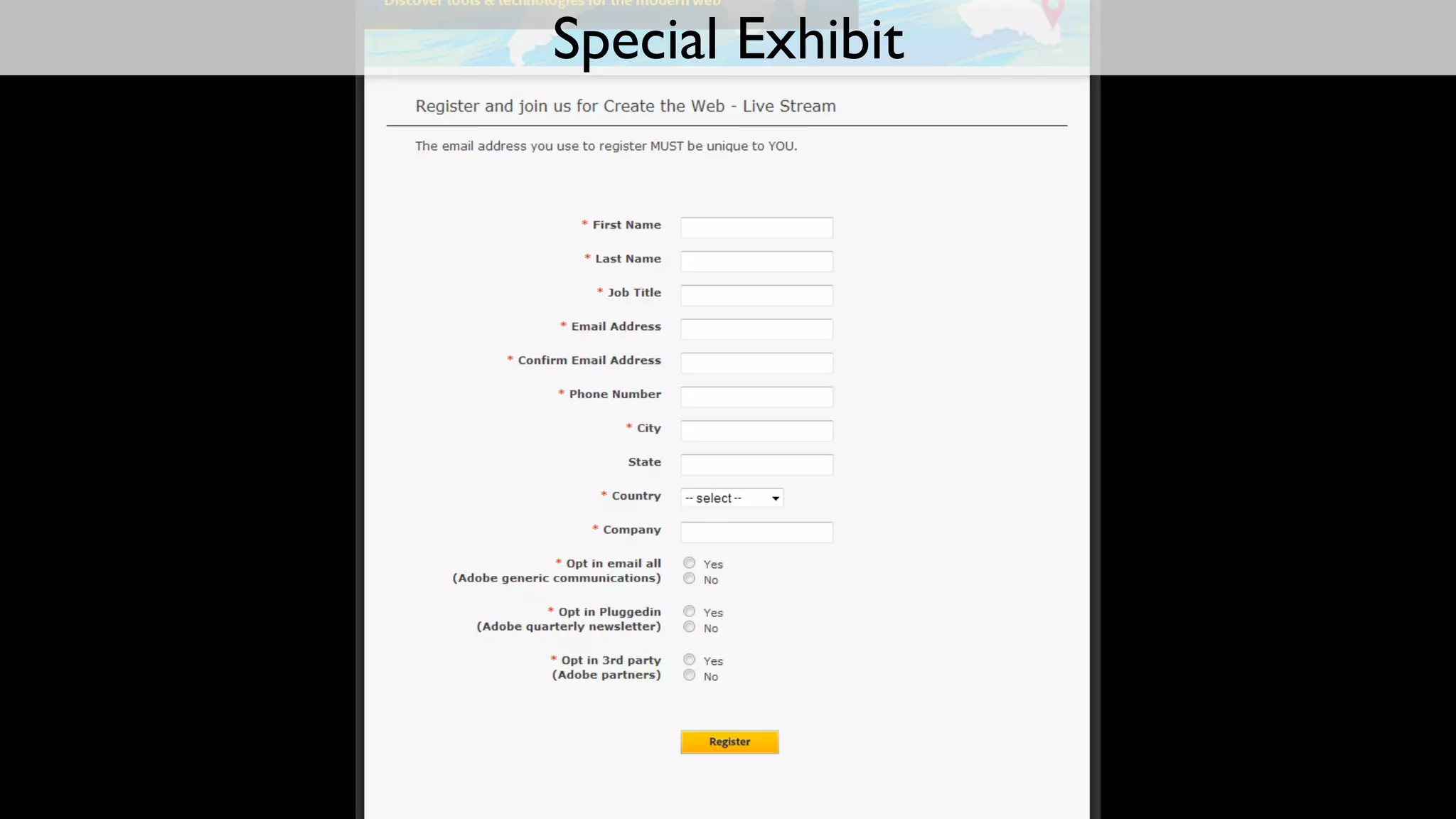 Special Exhibit
 