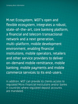 WDT Brochure