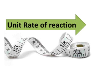 Unit Rate of reaction
 