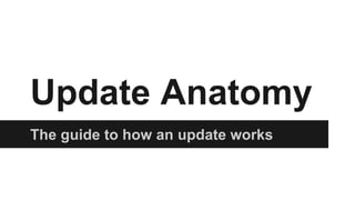 Update Anatomy
The guide to how an update works
 