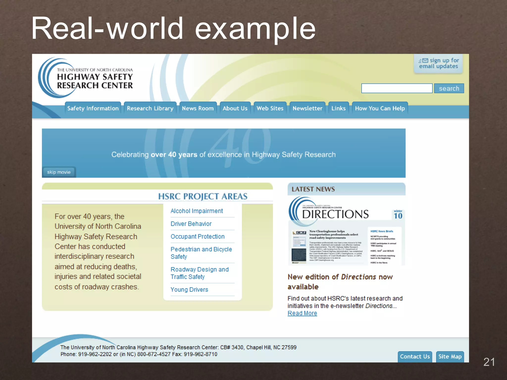 Real-world example 21 