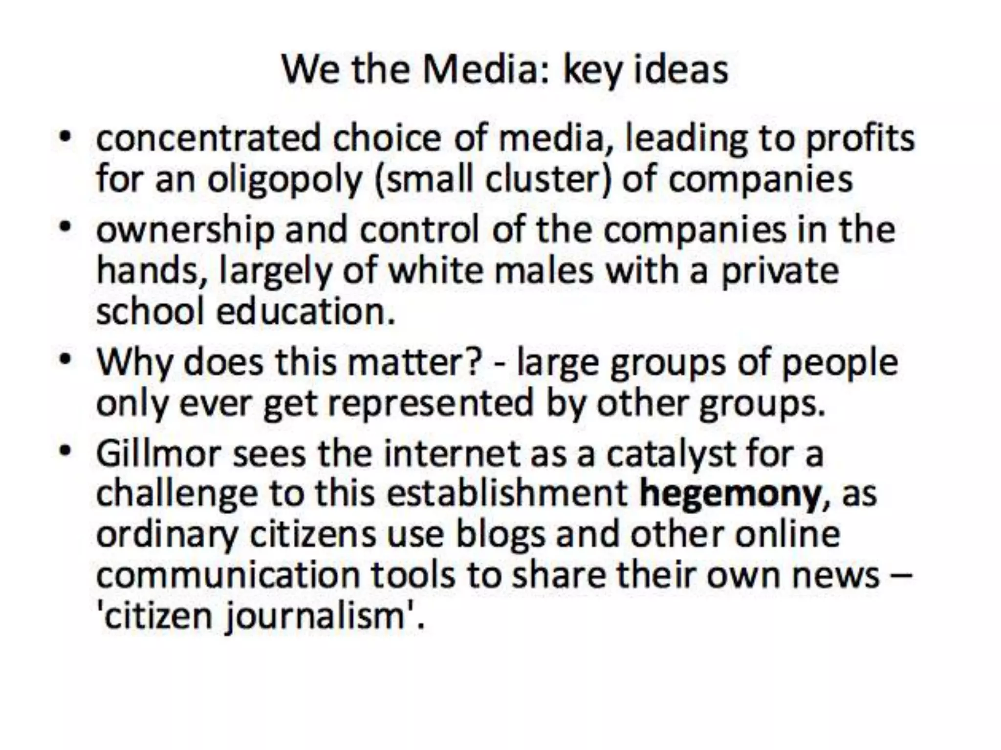 We the media summary