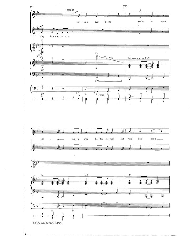 we go together we go together sheet music