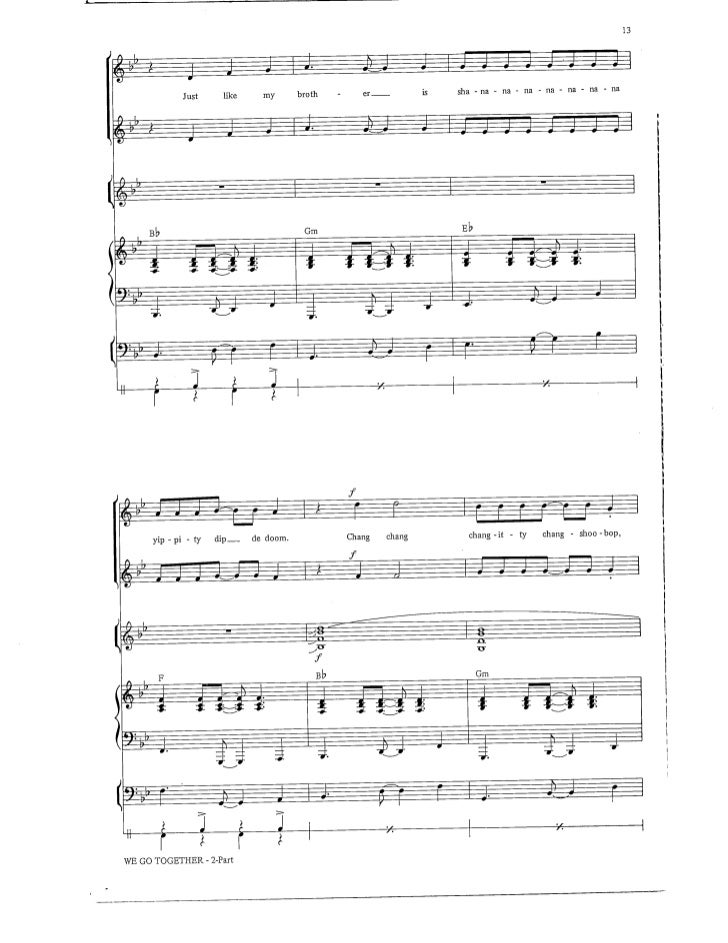 we go together we go together sheet music