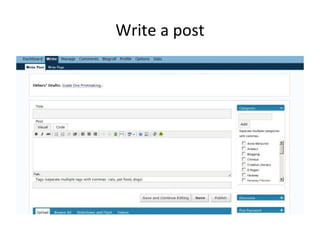 Write a post 