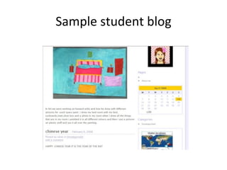 Sample student blog 