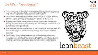 we45 - Infrastructure Penetration Testing with LeanBeast Case Study | PDF