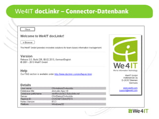 We4IT docLinkr – Connector-Datenbank




Mastertitelformat bearbeiten
 