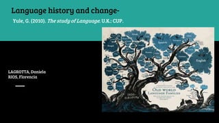 Language history and change-
Yule, G. (2010). The study of Language. U.K.: CUP.
LAGROTTA, Daniela
RIOS, Florencia
 